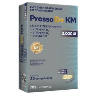 Prosso D+ KM Momenta 2.000UI, caixa com 30 comprimidos
